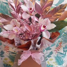 Blush pink orchid arrangement 